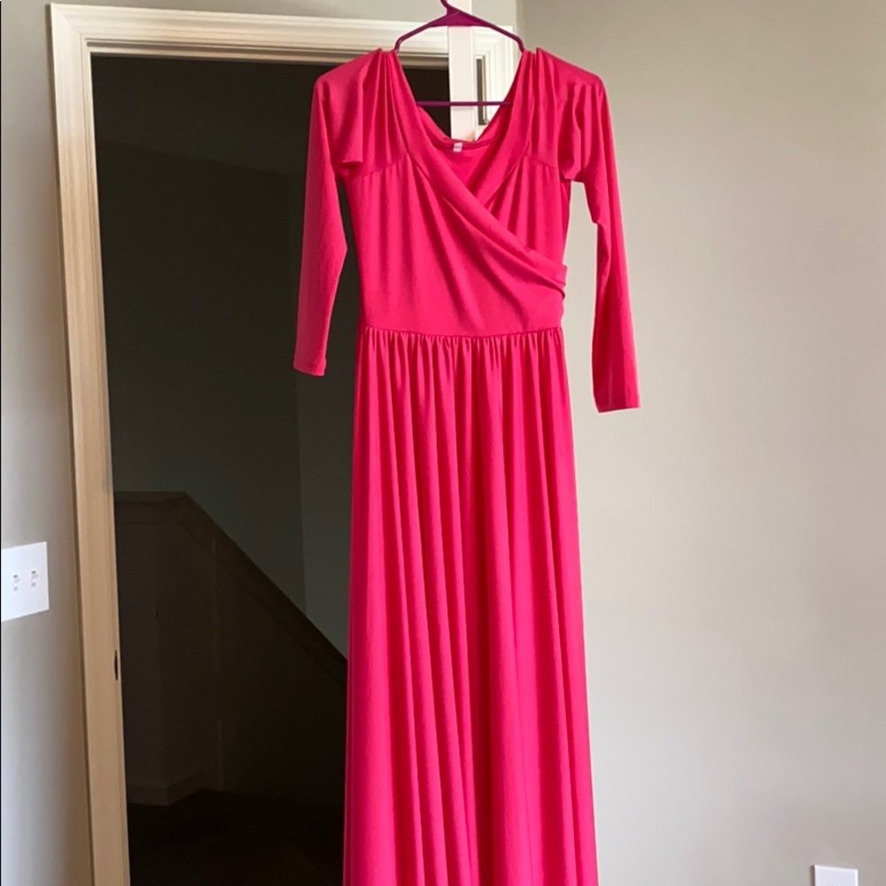 Pink maternity gown